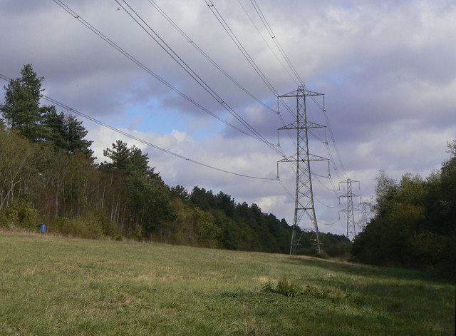 Power Lines Through The Forest © Alan Murray Rust Cc By Sa20