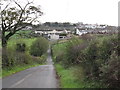 View eastwards along the Back Road