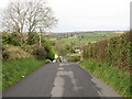 The Back Road descending down to the hamlet of Lissize