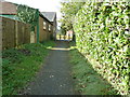 Bollards on footpath at the eastern end of School Lane