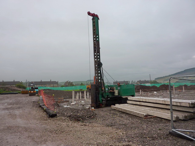Piled foundations for houses, Dunsop Bridge