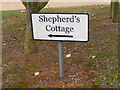 TM3651 : Shepherd's Cottage sign by Geographer
