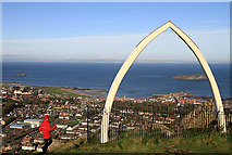 NT5584 : On North Berwick Law by Walter Baxter