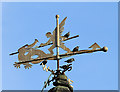 NT8656 : The weathervane at Chirnside Parish Church by Walter Baxter