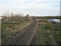 Middlesbrough to Saltburn rail line seen from B1513 road bridge