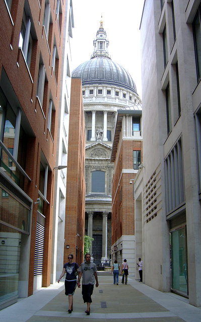 St Paul's Dome from Paternoster Row
