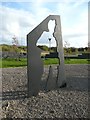 Cutout sculpture at the Barony A-frame site