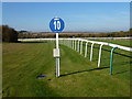 TL6062 : Ten furlong marker, Newmarket Racecourse by Richard Humphrey