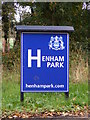 TM4477 : Henham Park sign by Geographer