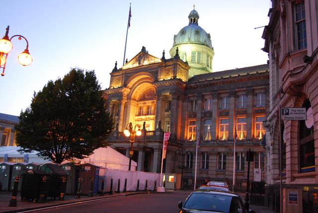 Birmingham Museum and Art Gallery, lit up