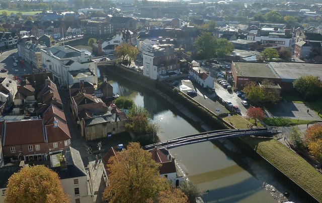 View from St Botolph's - River Witham in the town