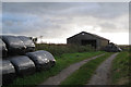 Black bags and a barn by Blatchford Lane 