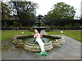 A mermaid "scarecrow" in The Castle Gardens, Whitstable