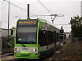 Croydon Tram Approaching the Therapia Lane Tram Halt