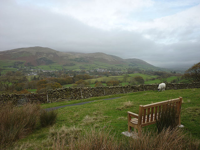 Memorial bench above Abbot Holme