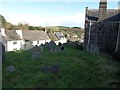 Holbeton churchyard, with houses on Church Hill