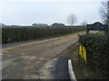 The drive up to Spinney Lodge Farm