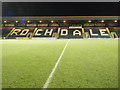 Spotland Stadium under lights