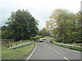 A489 East approaching bridge near Lower Trefeen