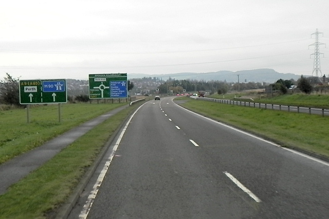 A9, Approaching Broxden Roundabout © David Dixon Cc-by-sa/2.0 ...