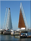 SZ0090 : Poole: central span of the Twin Sails bridge by Chris Downer