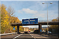 Bridge and Sign Approaching J8 on the M50