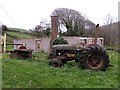 SS7592 : Tractor on Blaen Baglan Farm by Hywel Williams