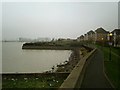 Thames shore at Grays , looking west