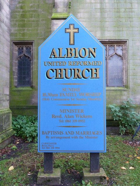 Albion United Reformed Church, Ashton-Under-Lyne, Sign