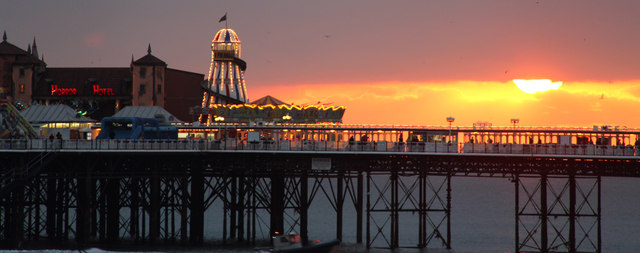 Sunset over Brighton Pier, East Sussex