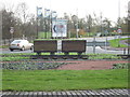 The roundabout at the entrance to Winsford Industrial Estate