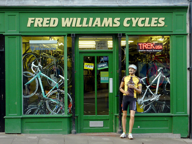Fred Williams's bike shop in Wolverhampton