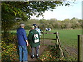 Crossing a stile on the Allan King Way