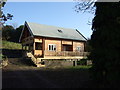 Newly built wooden house