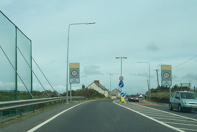Leaving Grange along the northbound lane of the N15