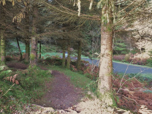 The path from Lower Bennan viewpoint to the car park