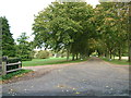 Clopton Green farm entrance avenue