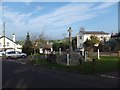 The war memorial and post office