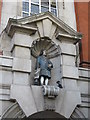 TQ3381 : The Sir John Cass Foundation Primary School, Duke's Place, EC3 - Bluecoat boy statue by Mike Quinn
