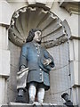 TQ3381 : The Sir John Cass Foundation Primary School, Duke's Place, EC3 - Bluecoat boy statue (2) by Mike Quinn