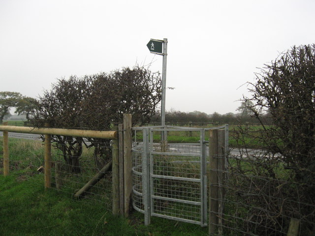 Stile & Footpath beside the A530