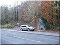 Footpath into Loggerheads Country Park off the A494 road