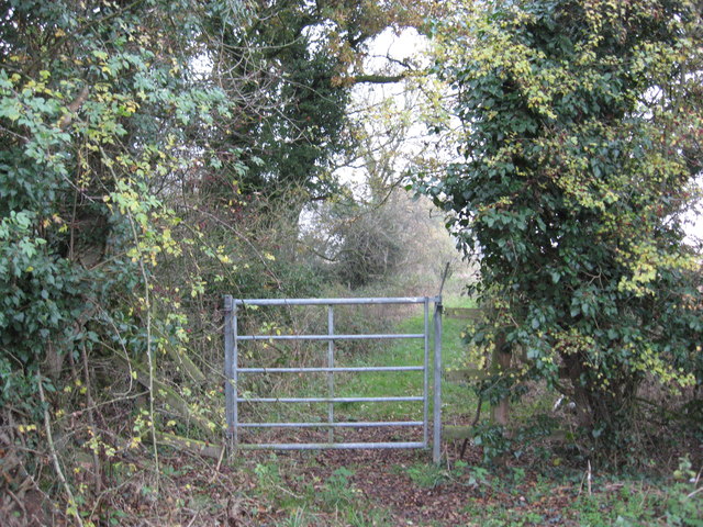 Gateway at the start of a public footpath