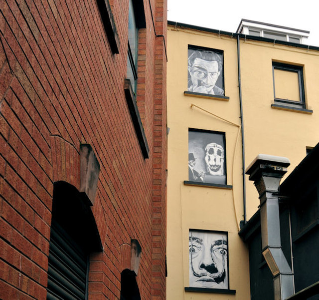 Salvador Dali portraits, Belfast (1) © Albert Bridge :: Geograph ...