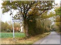 Village Hall sign on Hoxne Road