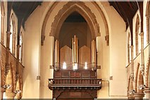 TQ3584 : St John of Jerusalem, Lauriston Road, South Hackney - Organ loft by John Salmon