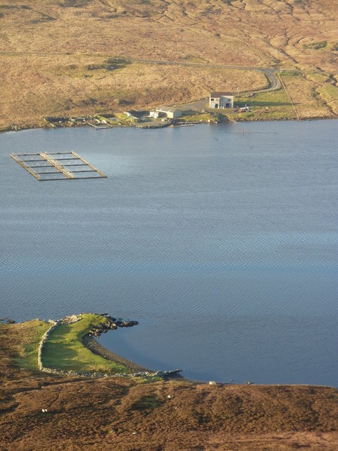 Fish farm on the Loch of Strom