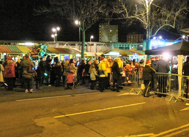 Switching on the Christmas lights