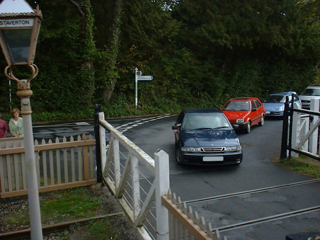 Level Crossing at Staverton Station New Lane Devon