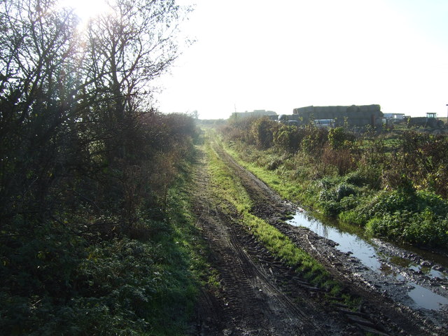 Muddy farm track (footpath)